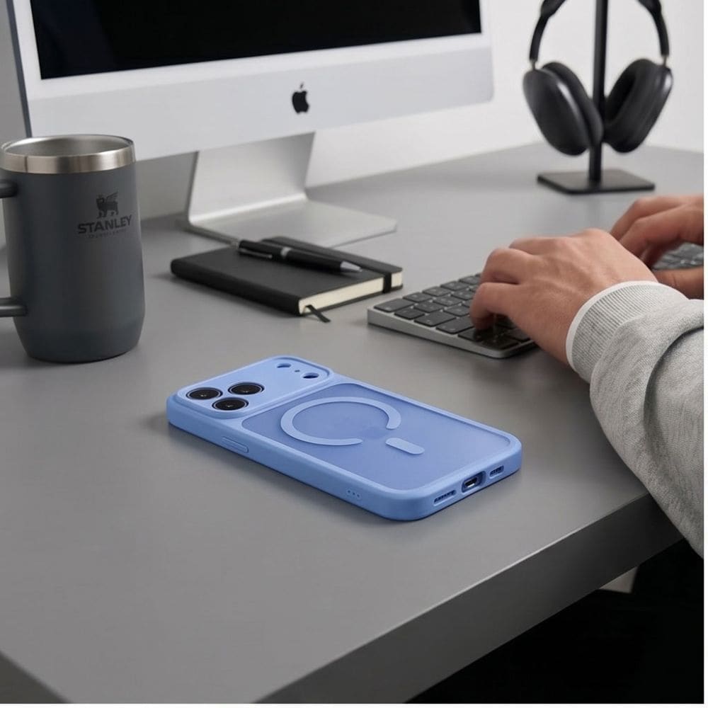 Tech-Protect BasicMag MagSafe-etui til iPhone 17 Pro / 18 Pro – lysblå matt