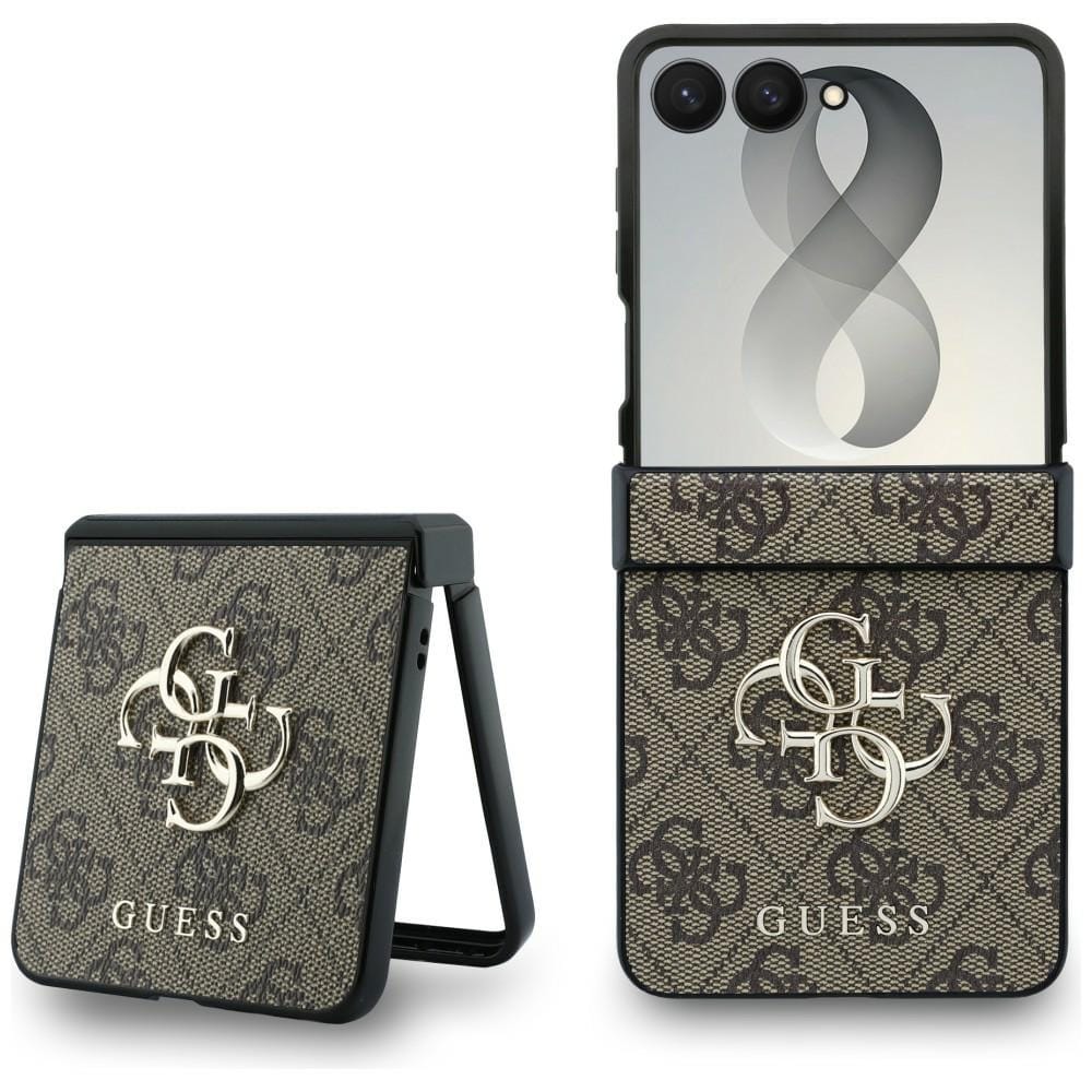 Guess Big 4G-logodesignet etui til Samsung Galaxy Z Flip 8 – brunt