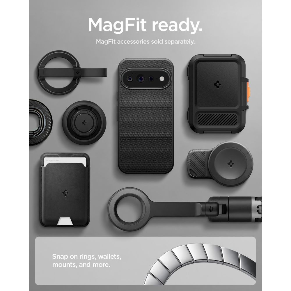 Spigen Liquid Air Mag MagSafe-etui til Google Pixel 11 Pro – matt svart