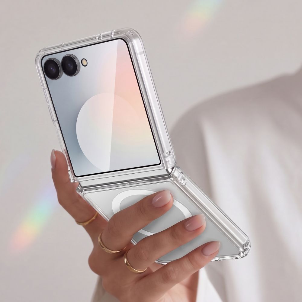 Tech-Protect FlexAir Hybrid MagSafe-etui til Samsung Galaxy Z Flip 8 – gjennomsiktig