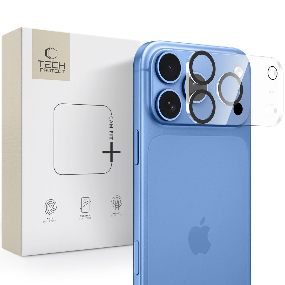 Tech-Protect Cam Fit+ kameradeksel til iPhone 18 Pro Max – gjennomsiktig