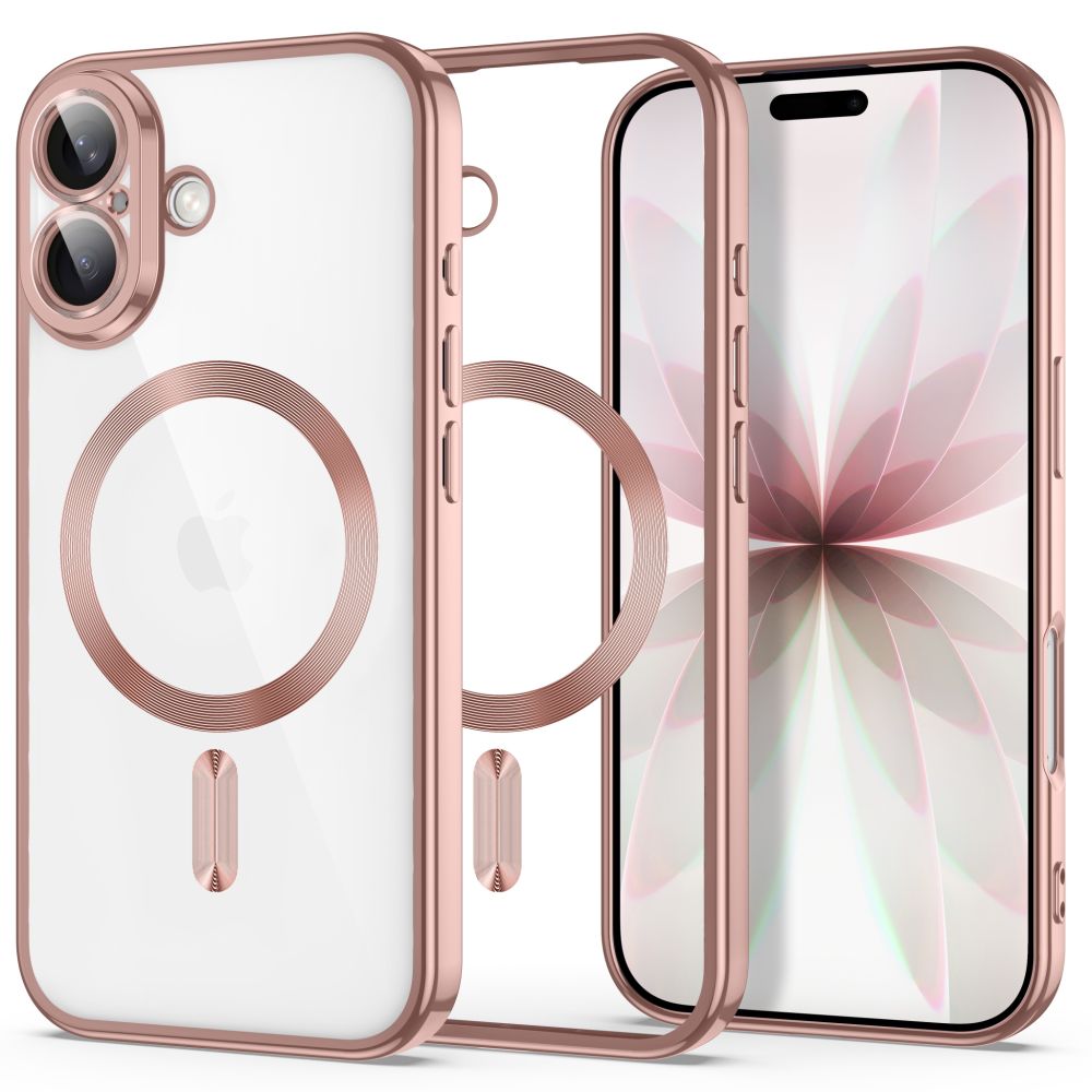 Tech-Protect MagFlex-etui til iPhone 17 – gjennomsiktig rosa