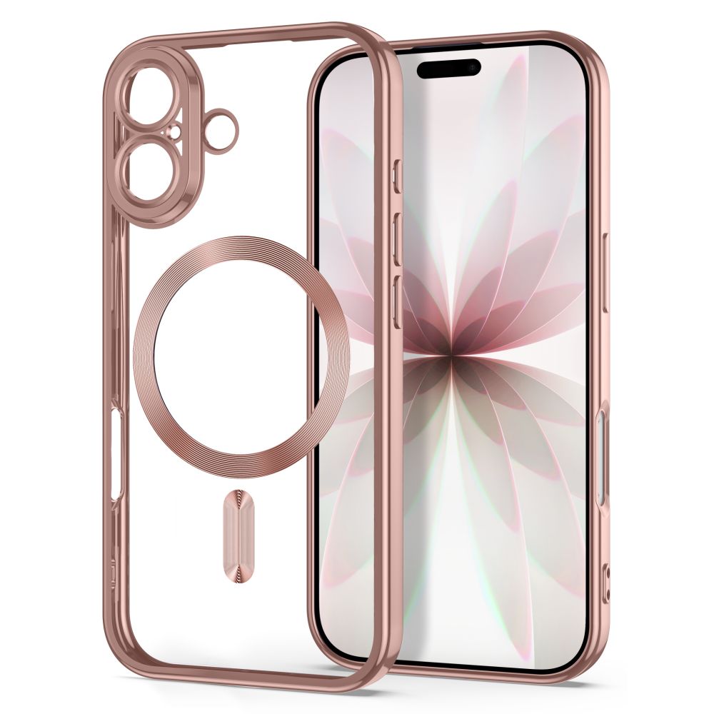 Tech-Protect MagFlex-etui til iPhone 17 – gjennomsiktig rosa