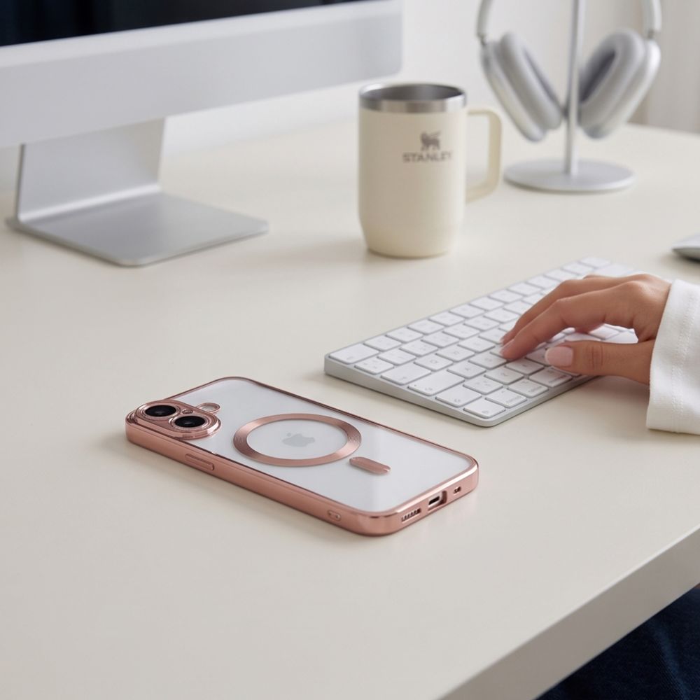 Tech-Protect MagFlex-etui til iPhone 17 – gjennomsiktig rosa