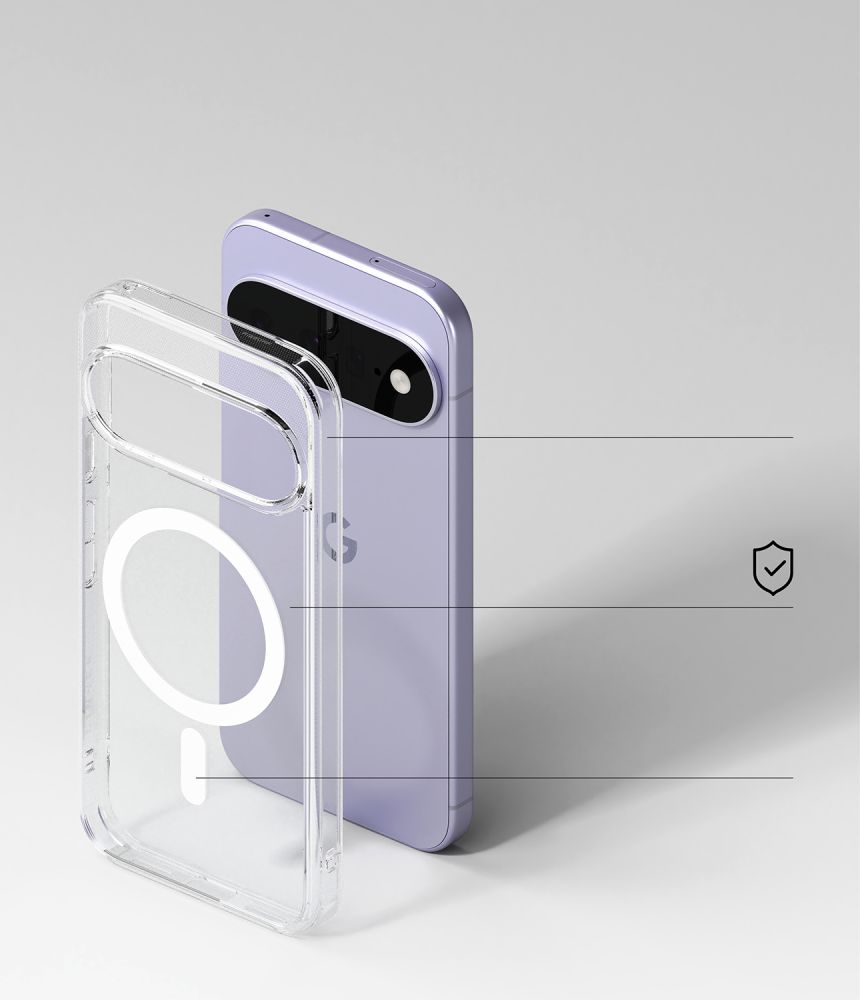 Ringke Fusion magnetisk MagSafe-etui til Google Pixel 11 – gjennomsiktig