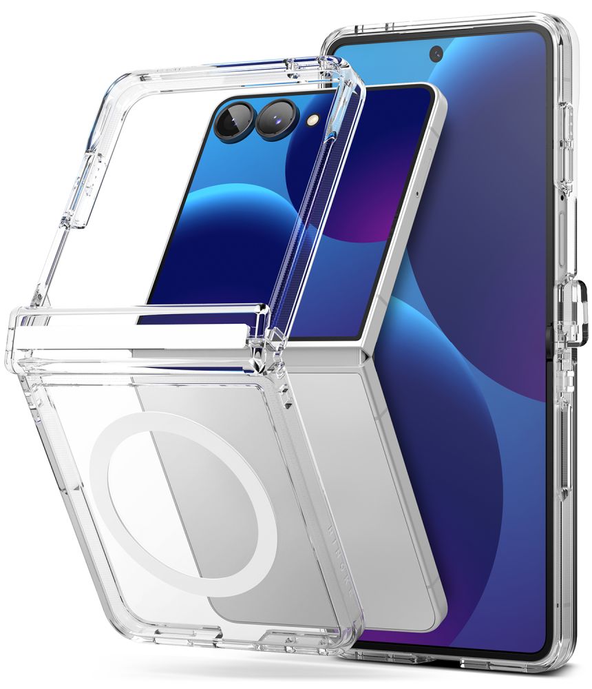 Ringke Fusion Flap magnetisk MagSafe-etui til Samsung Galaxy Z Flip 8 – gjennomsiktig