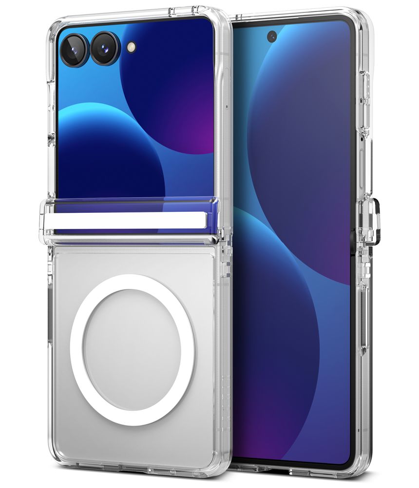 Ringke Fusion Flap magnetisk MagSafe-etui til Samsung Galaxy Z Flip 8 – gjennomsiktig