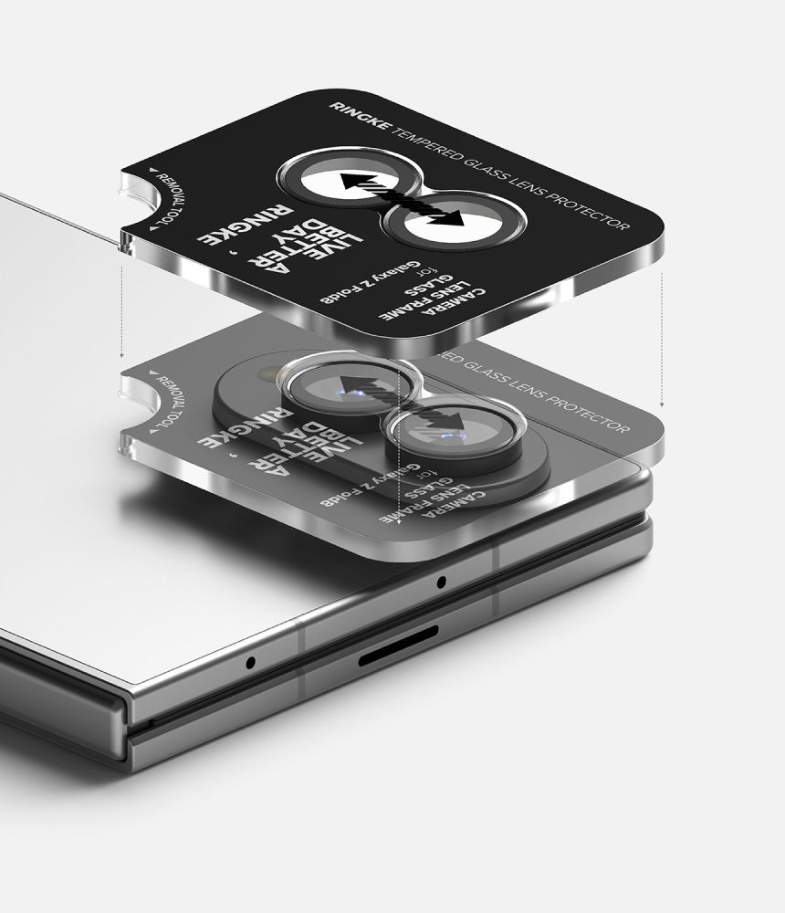 Ringke kamerarammebeskyttelse, 2-pakning, til Samsung Galaxy Z Fold 8 – svart