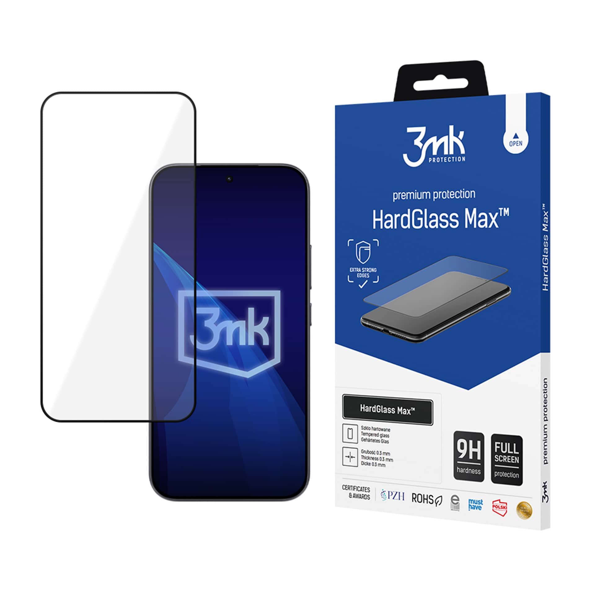 Herdet glass 3mk HardGlass Max Black til Xiaomi 17T
