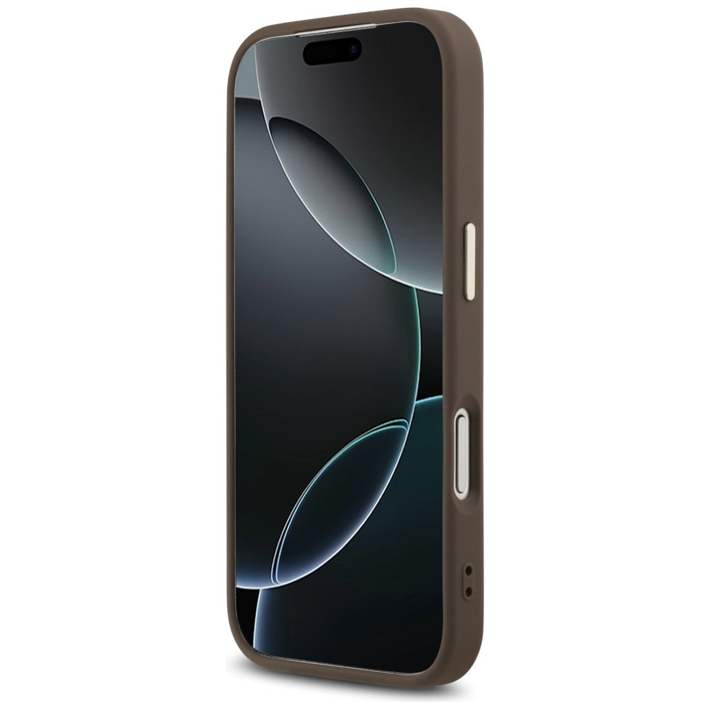 Guess 4G Big 4G Classic Logo-etui til iPhone 17 Pro / 18 Pro – brun og gull