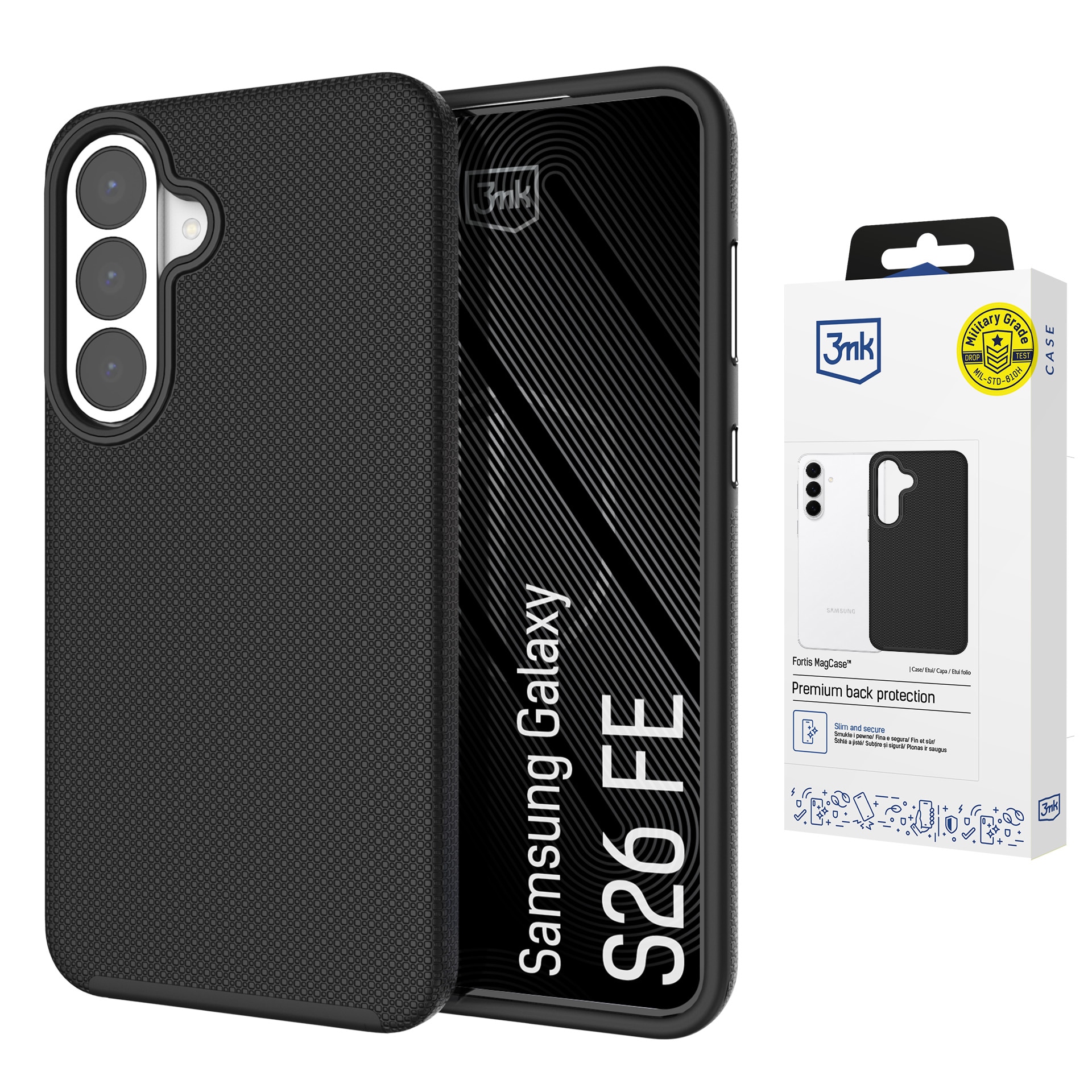 3mk Fortis MagCase til Samsung Galaxy S26 FE – svart