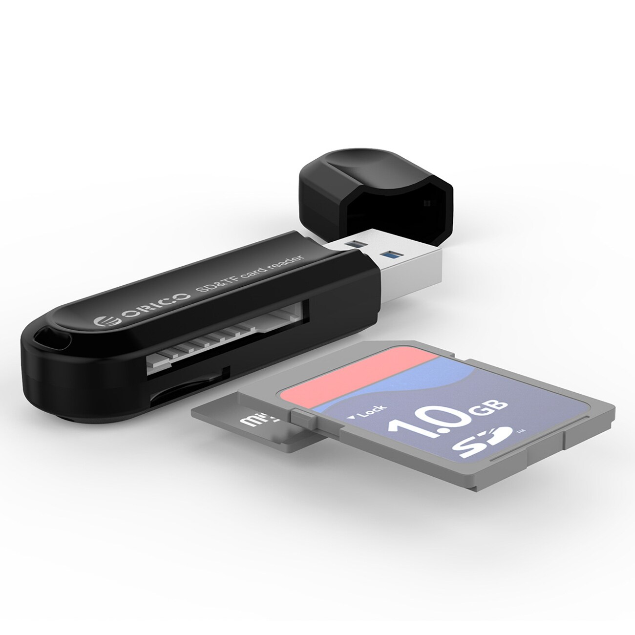 Orico CRS21 USB 3.0 minnekortleser for SD- og microSD-kort – svart