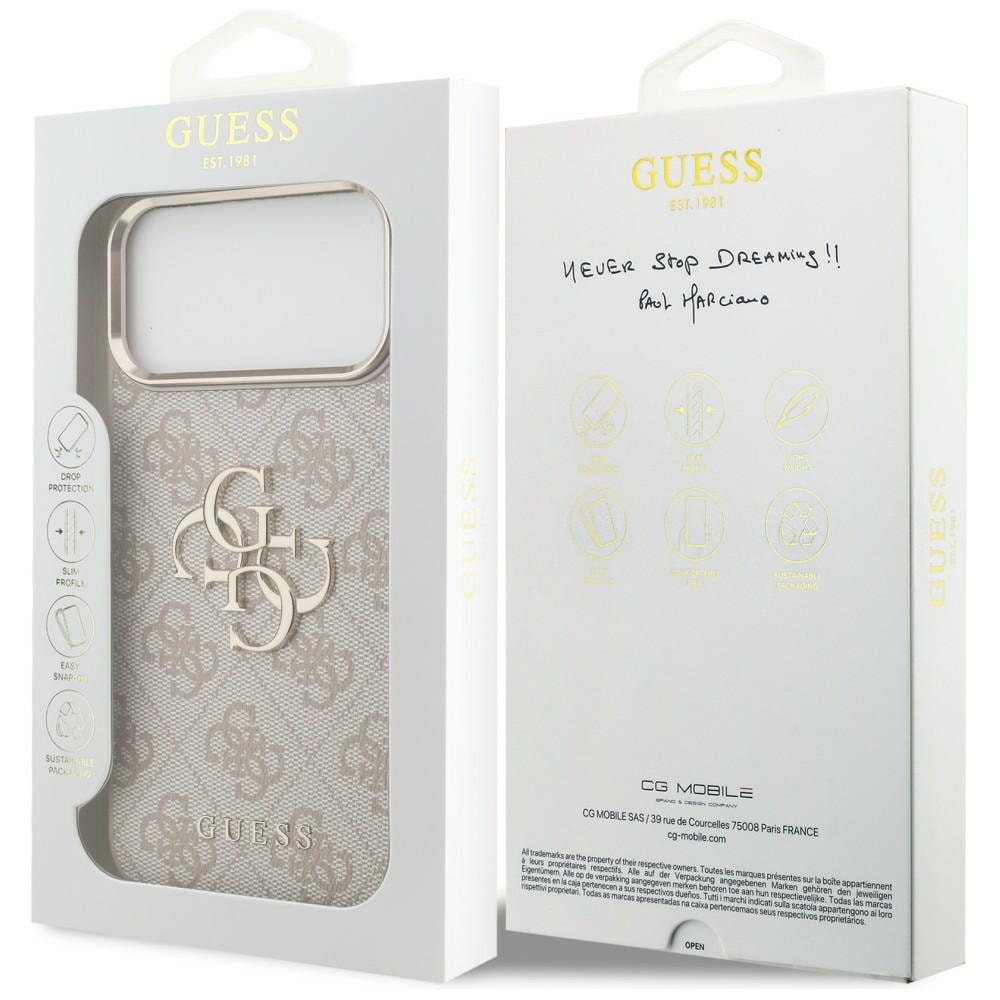 Guess 4G Big 4G Classic Logo-etui til iPhone 17 Pro Max / 18 Pro Max – Rosagull
