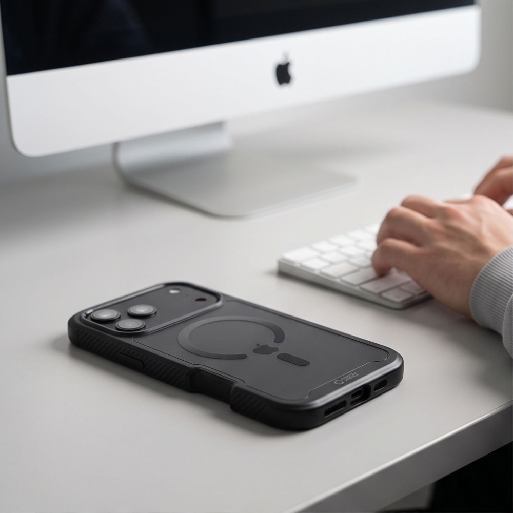 Tech-Protect Defense MagSafe-etui til iPhone 17 Pro Max / 18 Pro Max – matt svart
