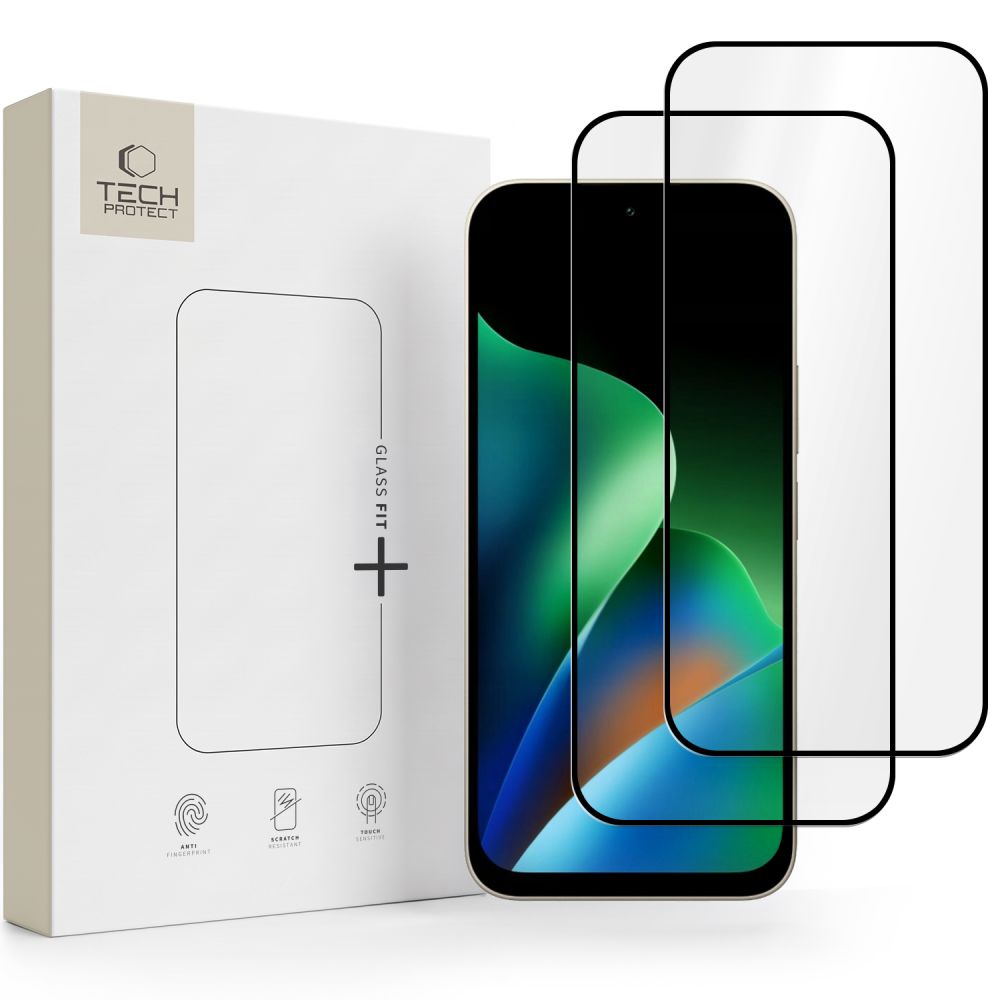 Tech-Protect Glass Fit+ 2-pakning med herdet glass til Xiaomi Redmi 17 4G / 5G – svart