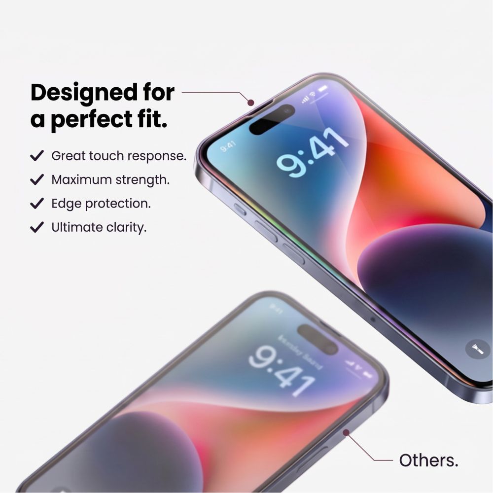 Tech-Protect Glass Fit+ 2-pakning med herdet glass til Xiaomi Redmi 17 4G / 5G – svart