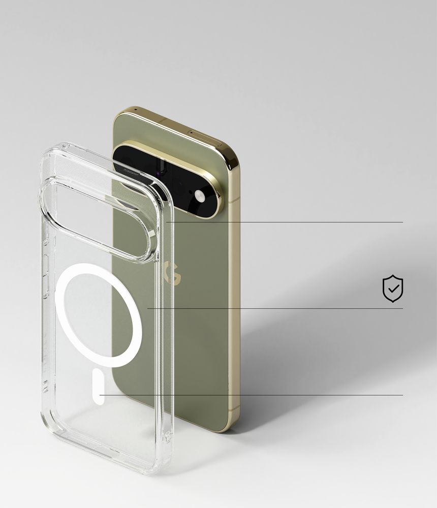 Ringke Fusion magnetisk MagSafe-etui til Google Pixel 11 Pro XL – gjennomsiktig