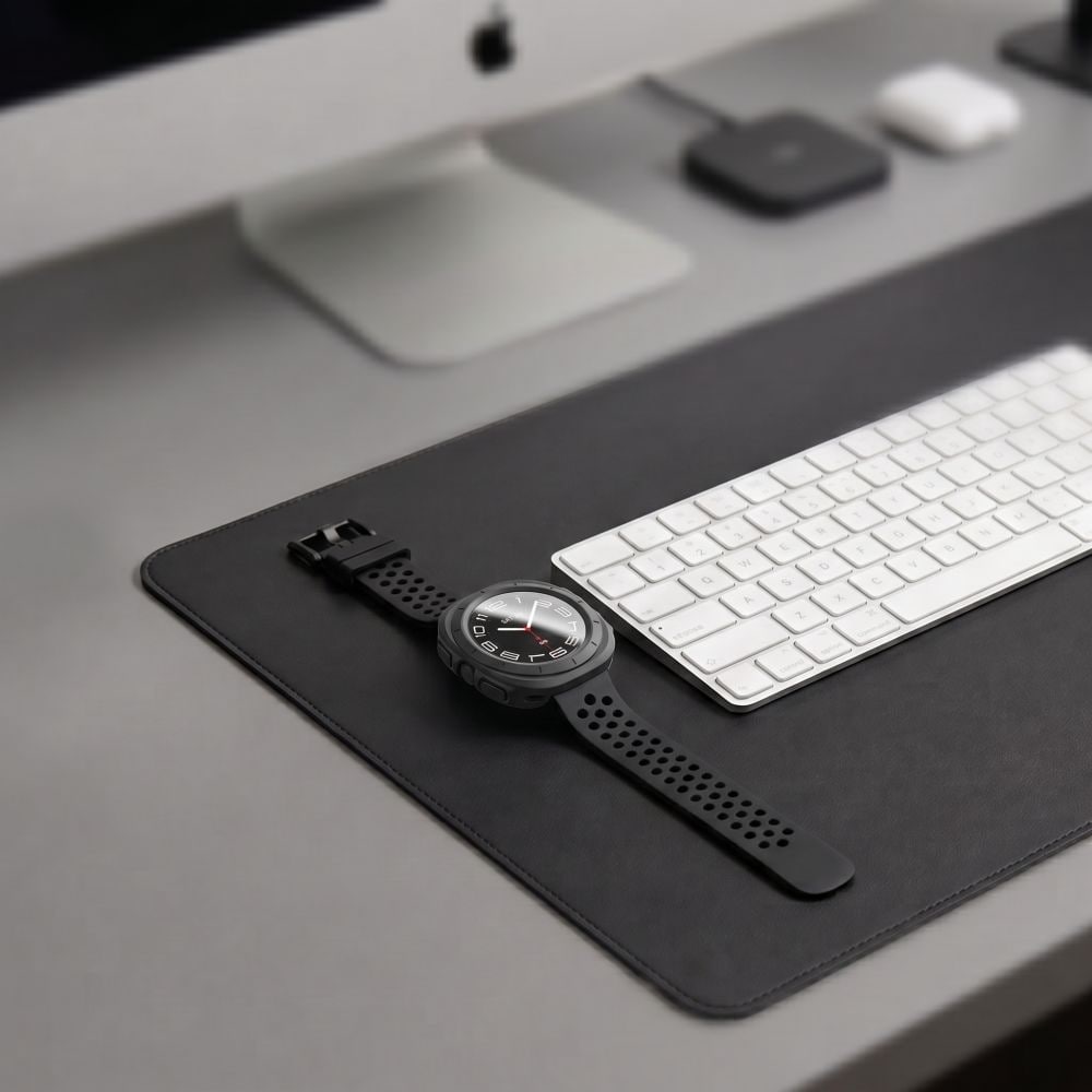 Tech-Protect Defense 2-pakning etui til Samsung Galaxy Watch Ultra 47 mm – gjennomsiktig/matt svart