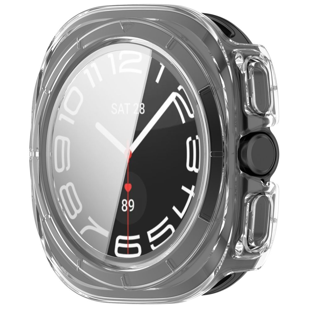 Tech-Protect Defense 2-pakning etui til Samsung Galaxy Watch Ultra 47 mm – gjennomsiktig/matt svart