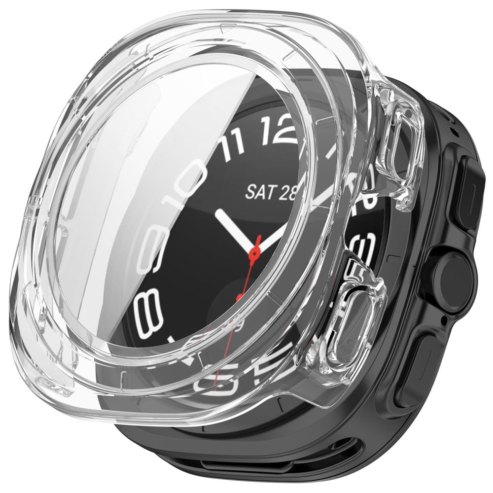Tech-Protect Defense 2-pakning etui til Samsung Galaxy Watch Ultra 47 mm – gjennomsiktig/matt svart