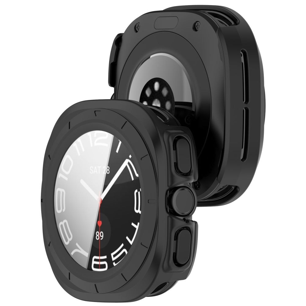 Tech-Protect Defense 2-pakning etui til Samsung Galaxy Watch Ultra 47 mm – gjennomsiktig/matt svart