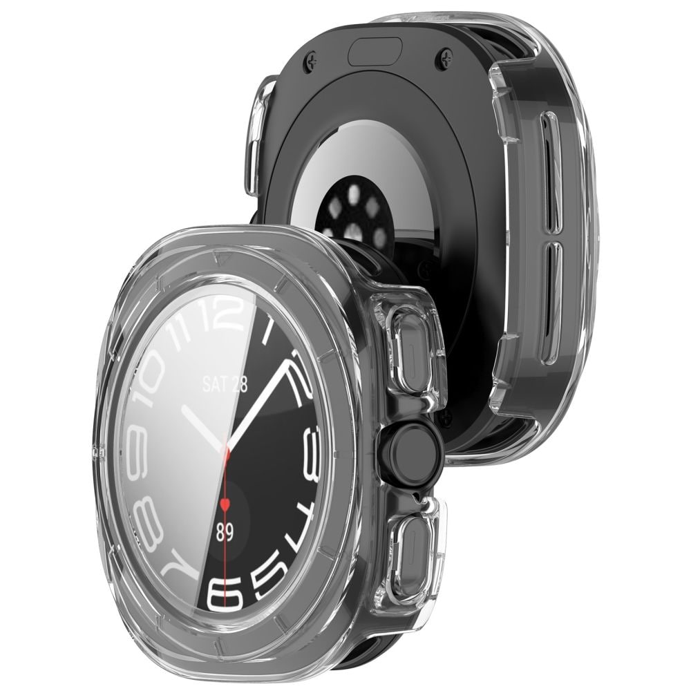 Tech-Protect Defense 2-pakning etui til Samsung Galaxy Watch Ultra 47 mm – gjennomsiktig/matt svart
