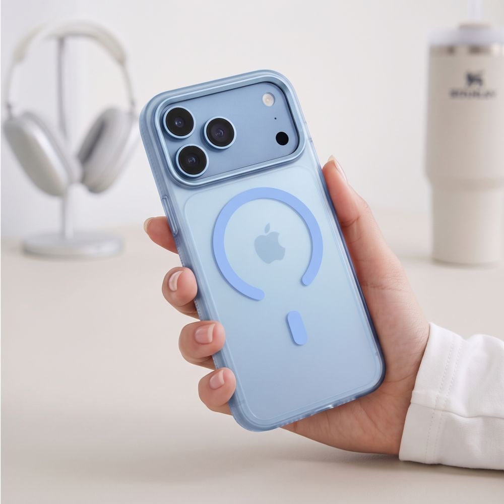 Tech-Protect MagZero MagSafe-etui til iPhone 17 Pro Max / 18 Pro Max – lysblå matt