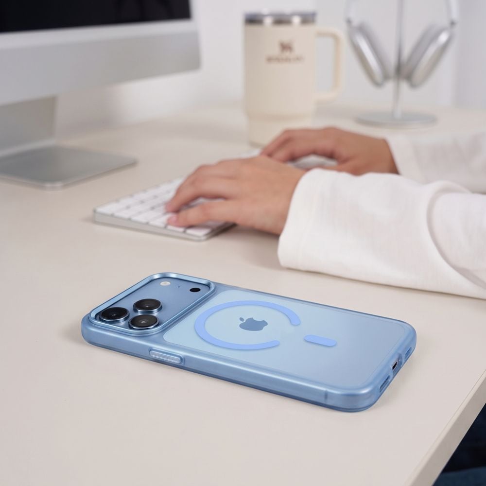 Tech-Protect MagZero MagSafe-etui til iPhone 17 Pro Max / 18 Pro Max – lysblå matt