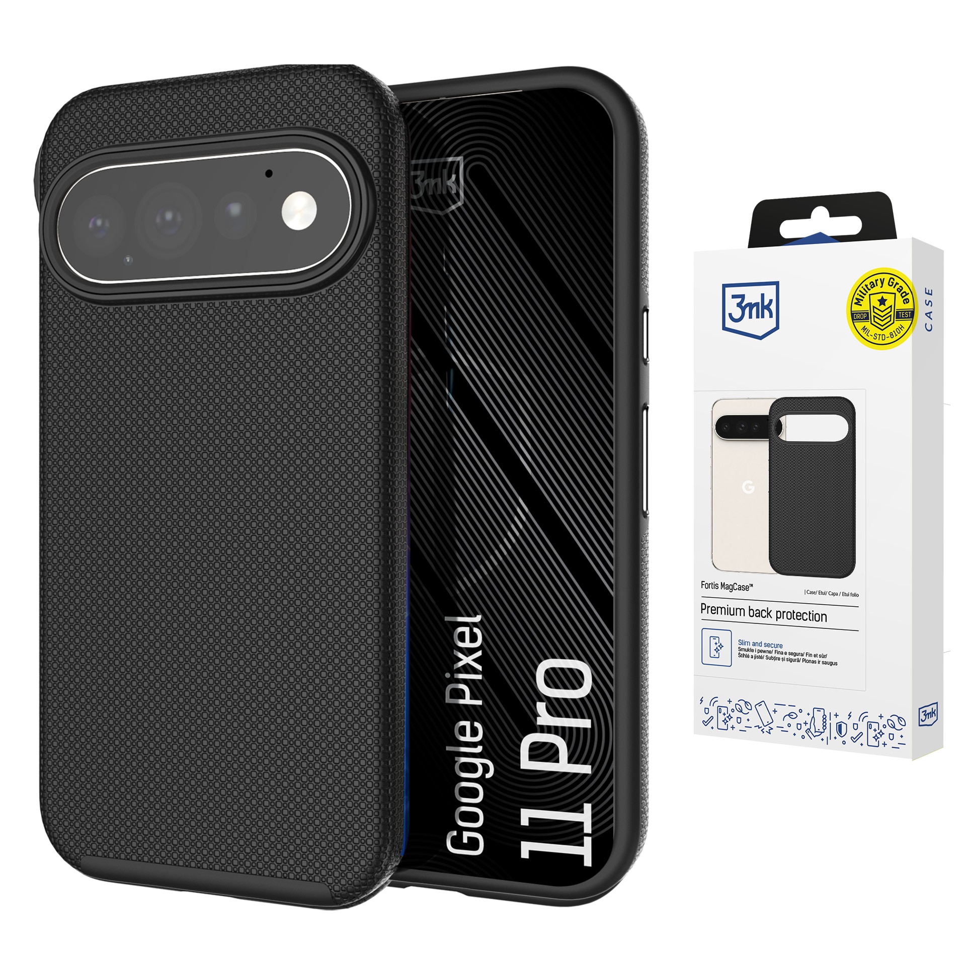 3mk Fortis MagCase til Google Pixel 11 Pro – svart