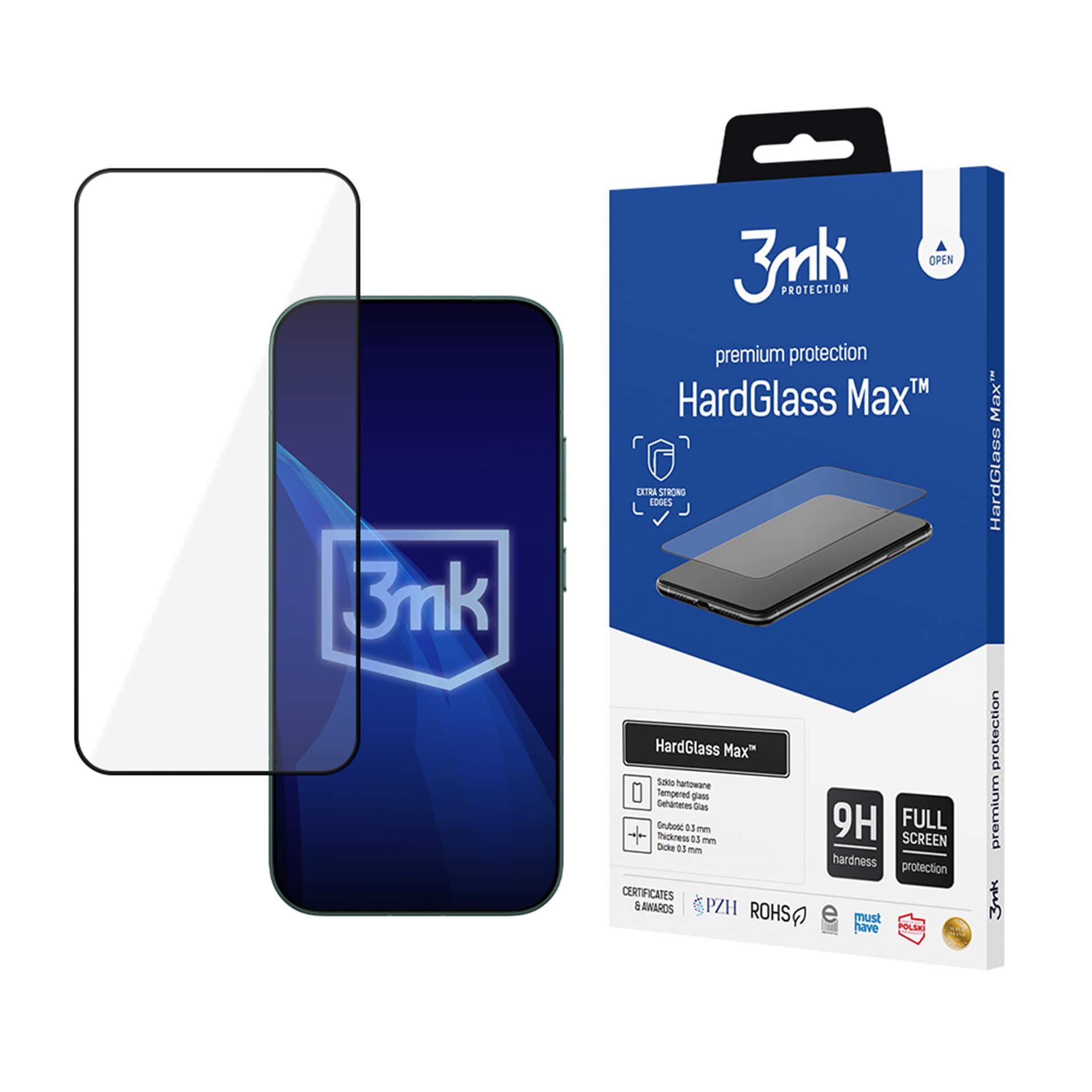 3mk HardGlass Max Black herdet glass til Xiaomi 17 og 17 Pro