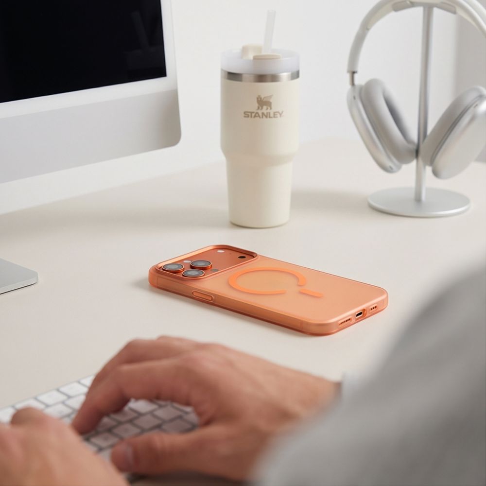 Tech-Protect MagZero MagSafe-etui til iPhone 17 Pro Max / 18 Pro Max – matt oransje