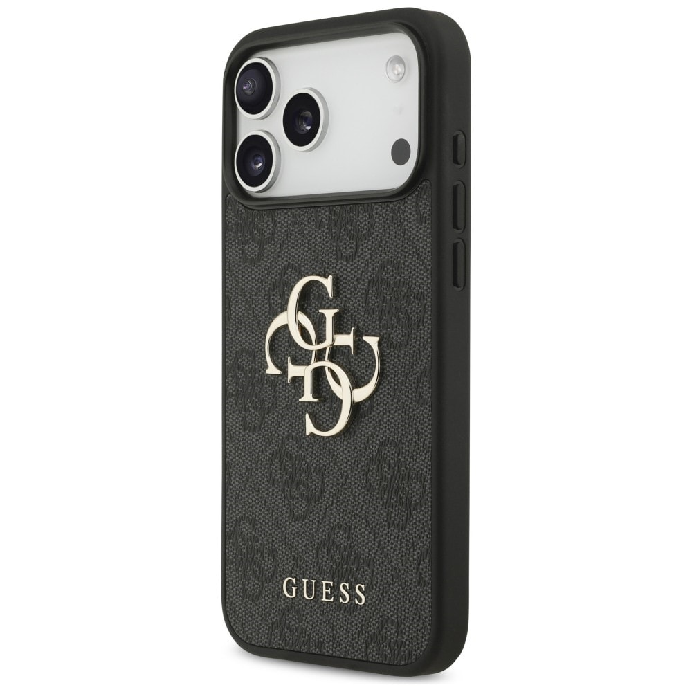 Guess 4G-etui med stort logo for iPhone 17 Pro Max / 18 Pro Max – svart