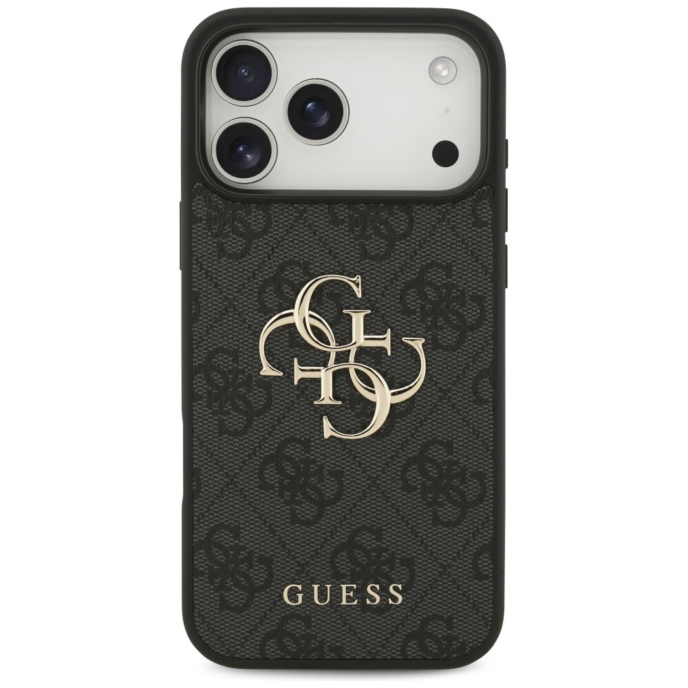 Guess 4G-etui med stort logo for iPhone 17 Pro Max / 18 Pro Max – svart