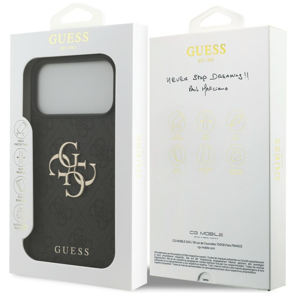 Guess 4G-etui med stort logo for iPhone 17 Pro Max / 18 Pro Max – svart