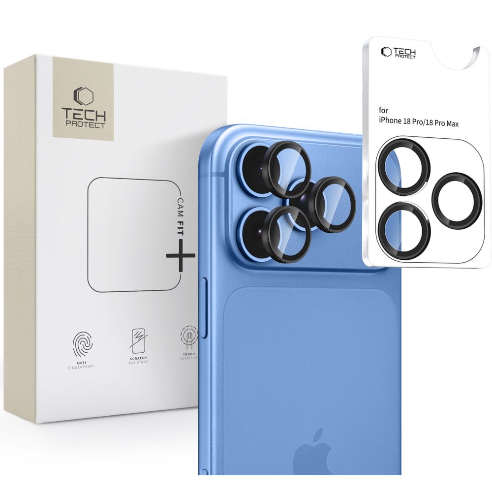 Tech-Protect Camring Fit+ kameradeksel til iPhone 18 Pro / 18 Pro Max – svart