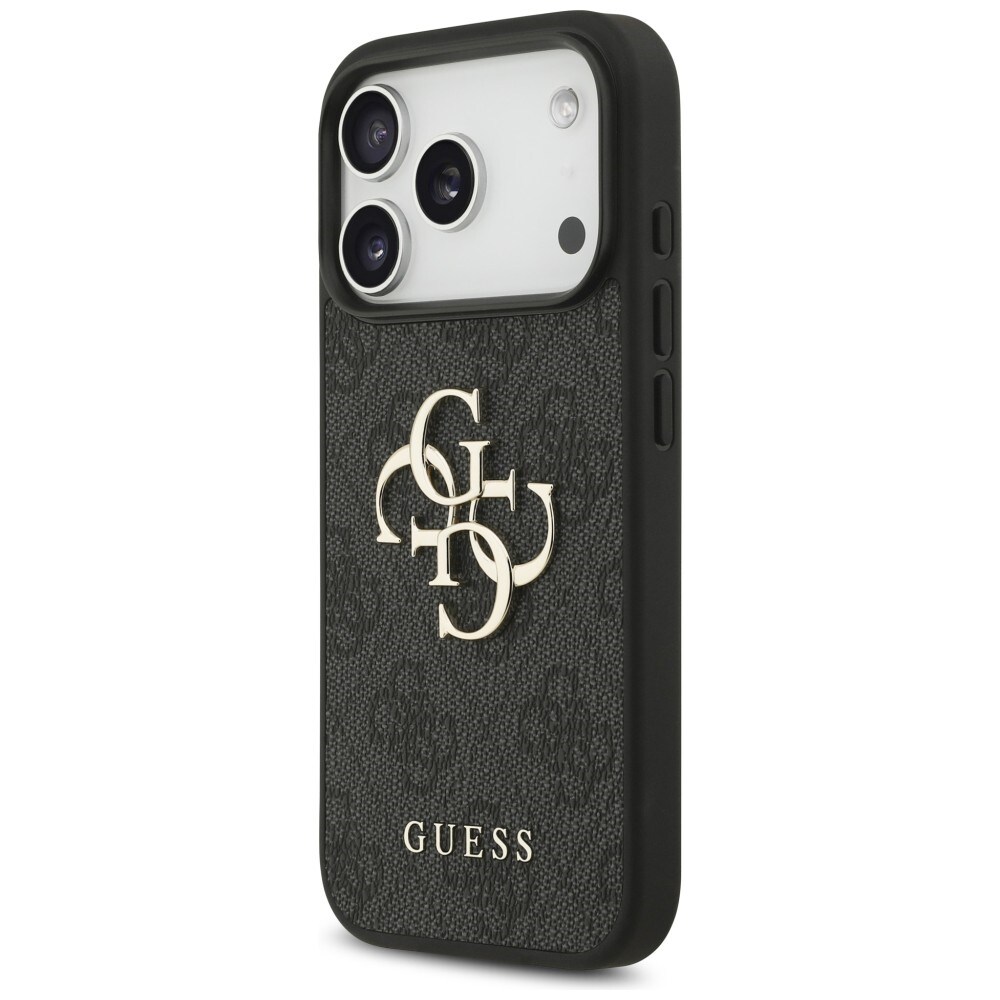 Guess 4G-etui med stort logo for iPhone 17 Pro / 18 Pro – svart