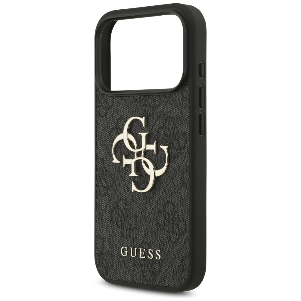 Guess 4G-etui med stort logo for iPhone 17 Pro / 18 Pro – svart