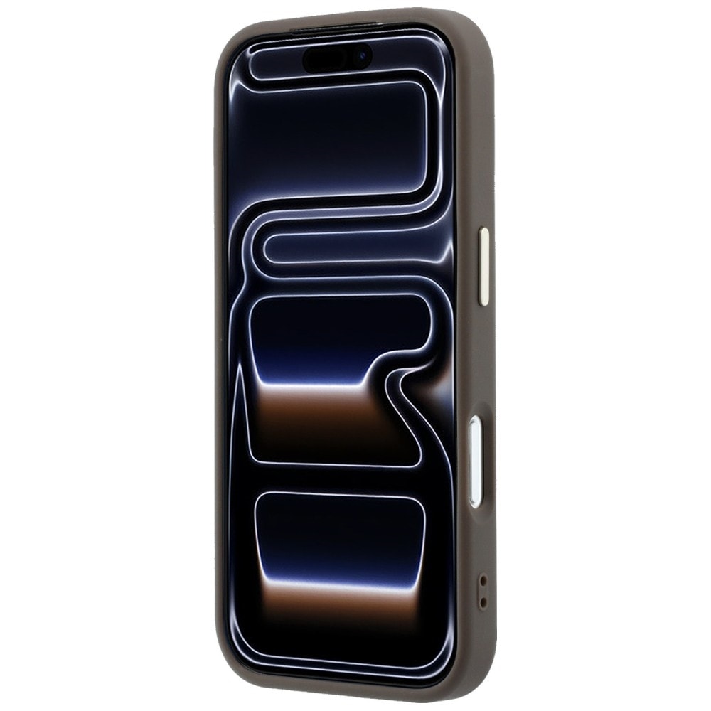 Guess 4G & Big Resin-logoetui til iPhone 17 Pro / 18 Pro – brun
