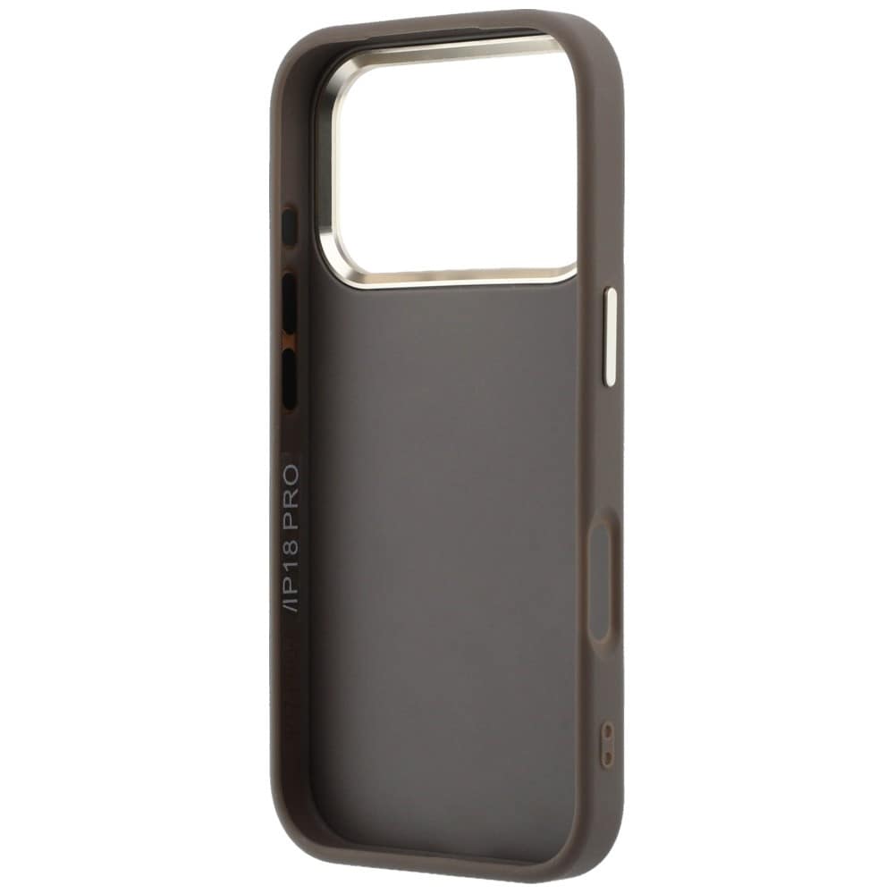 Guess 4G & Big Resin-logoetui til iPhone 17 Pro / 18 Pro – brun