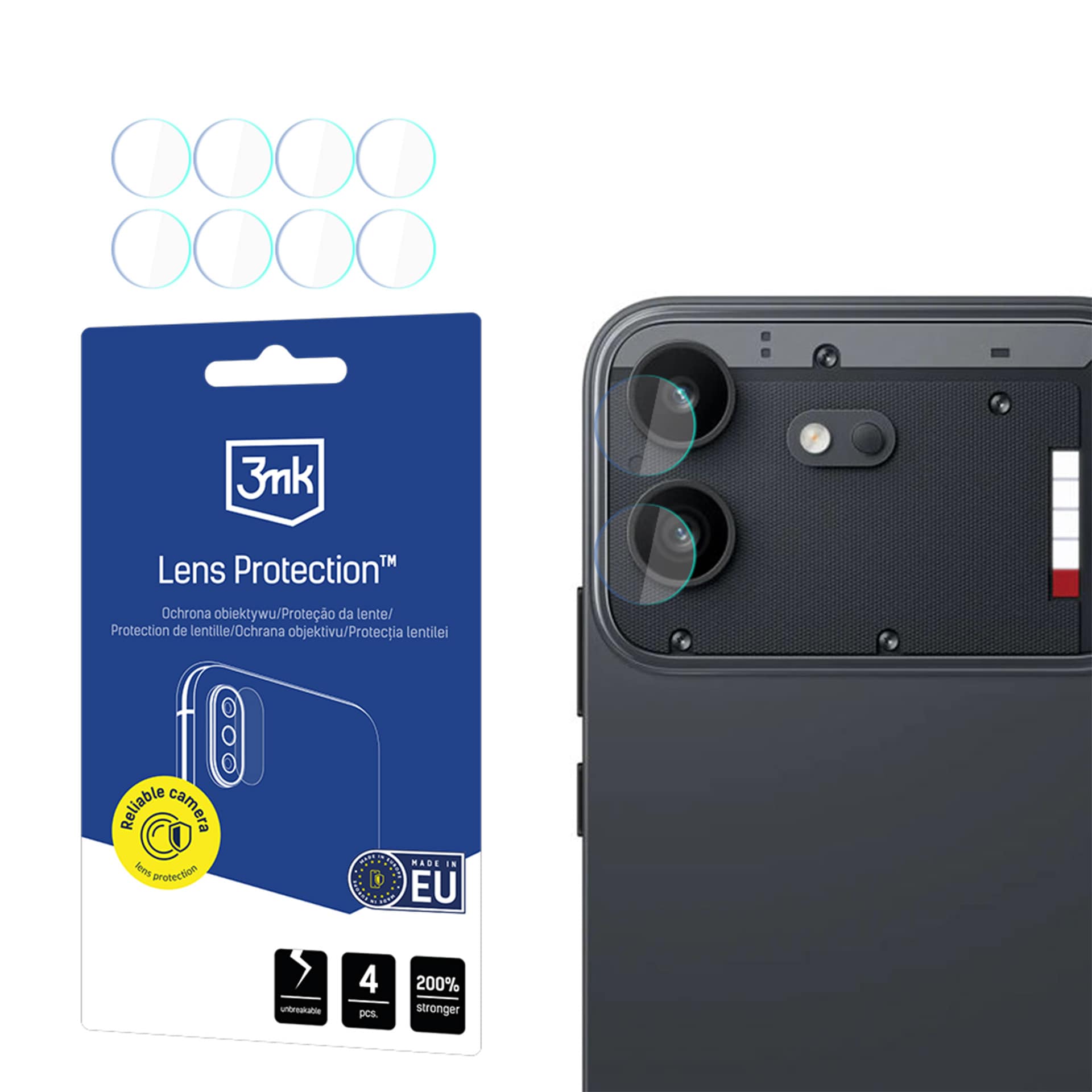 Hybridglass til 3mk-kameraobjektivbeskyttelse for Nothing Phone (4b)