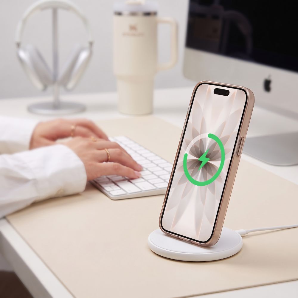 Tech-Protect MagZero MagSafe-etui til iPhone 17 – beige-brunt, matt