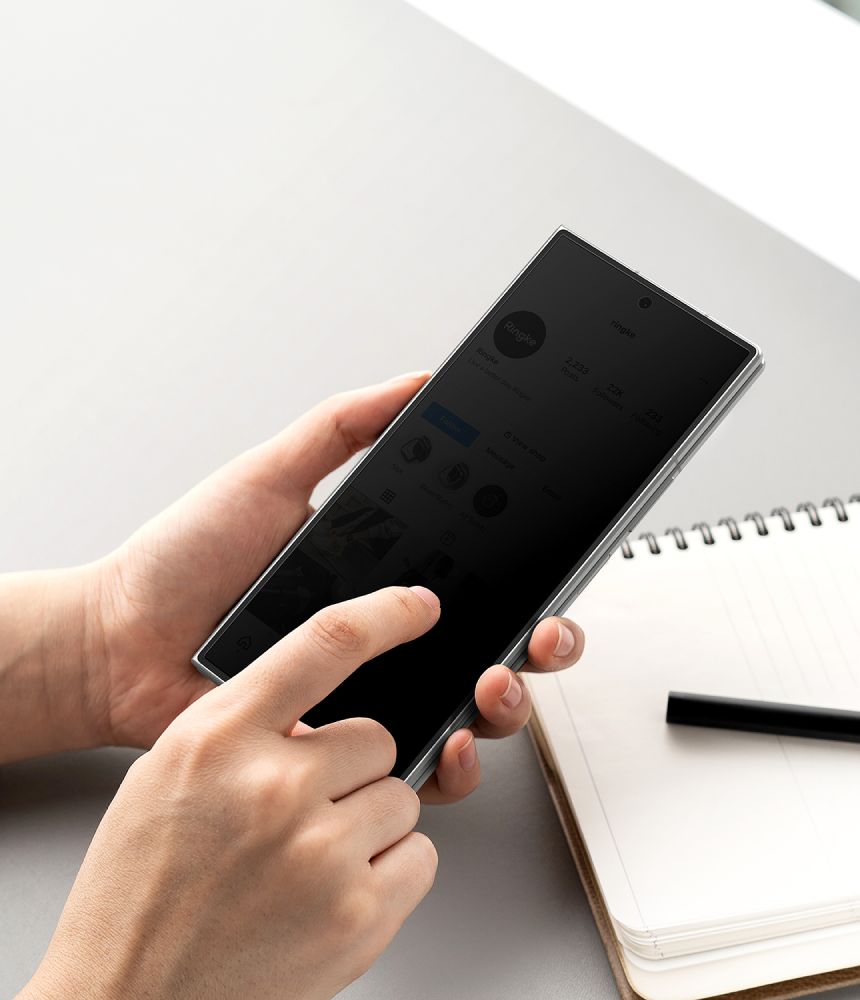 Ringke Easy Slide Privacy 360, 2-pakk med herdet glass til Samsung Galaxy Z Fold 8 Ultra