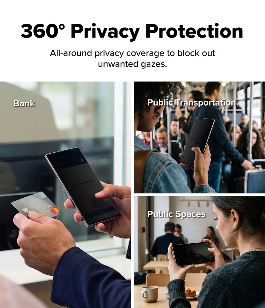 Ringke Easy Slide Privacy 360, 2-pakk med herdet glass til Samsung Galaxy Z Fold 8 Ultra