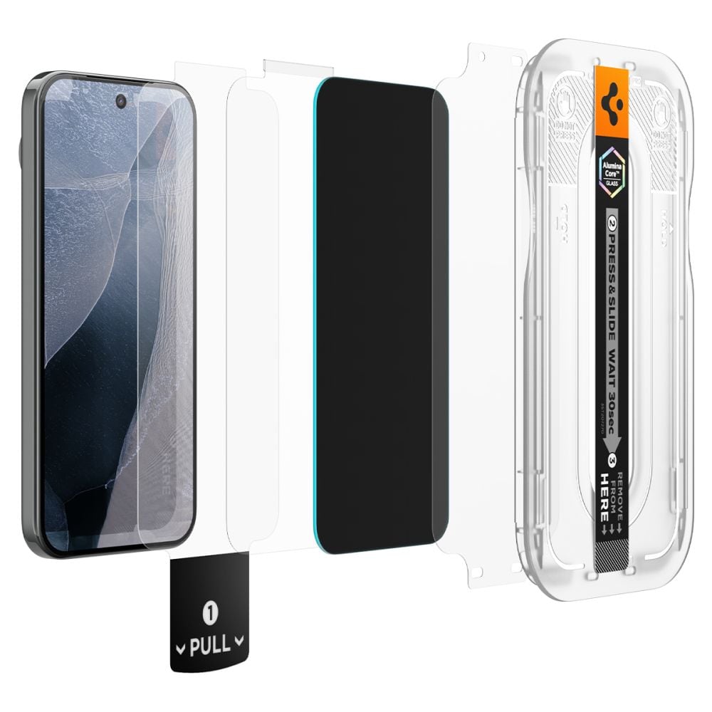 Spigen Glas.tR EZ Fit Pro HD Privacy – 2-pakning herdet glass skjermbeskytter til Pixel 9-11 Pro