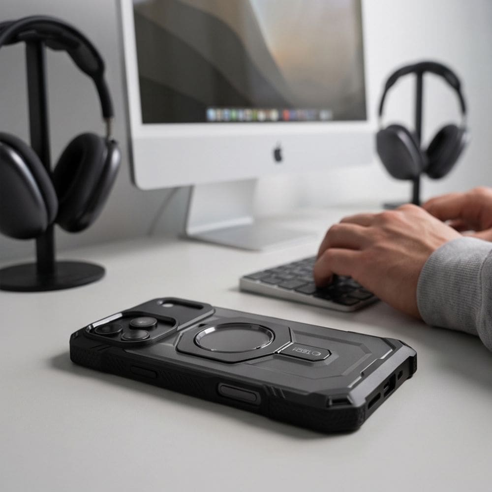 Tech-Protect MagForce MagSafe-etui til iPhone 17 Pro / 18 Pro – matt svart