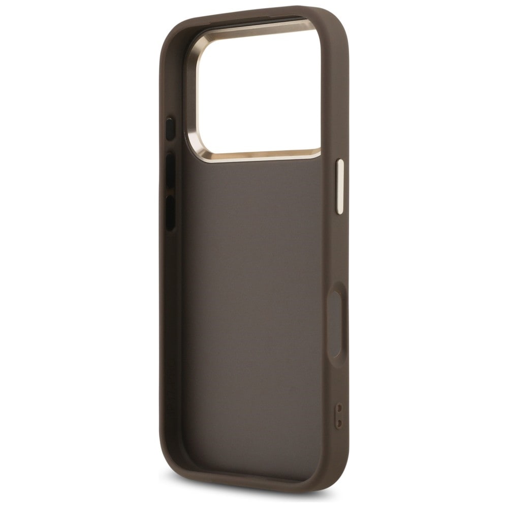 Guess 4G Big 4G Classic Logo-etui til iPhone 17 Pro Max / 18 Pro Max – brun og gull