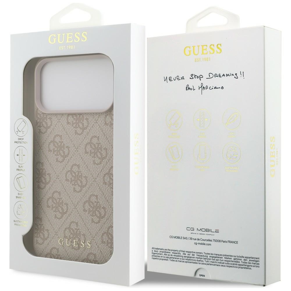 Guess 4G Classic-etui til iPhone 17 Pro Max / 18 Pro Max – rosa