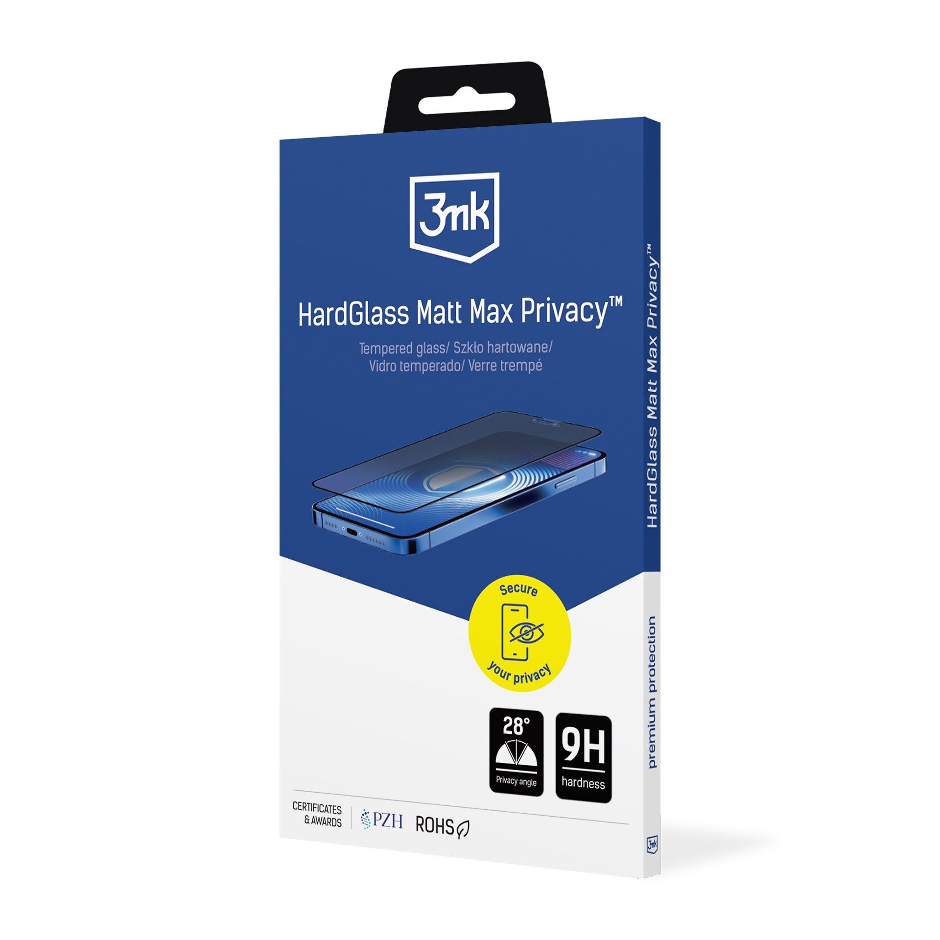 3mk HardGlass Matt Max Privacy herdet glass til iPhone 18 Pro Max