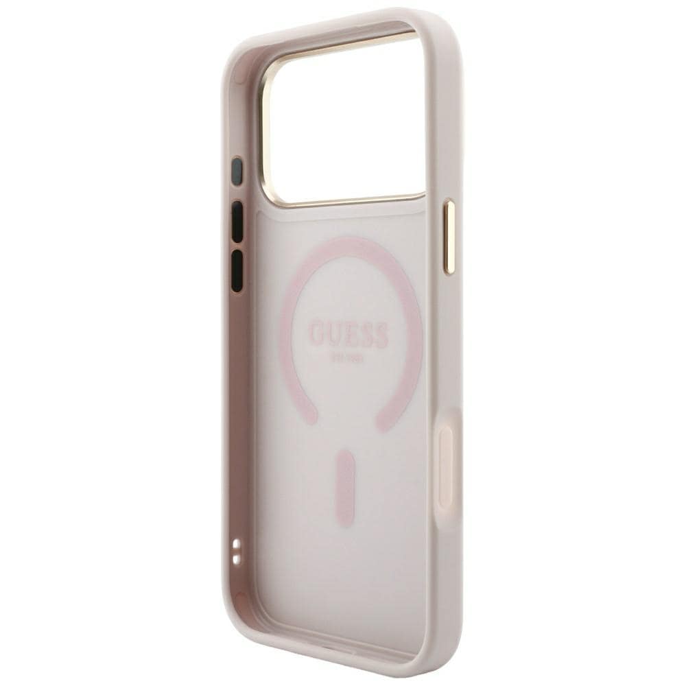 Guess preget 4G Classic MagSafe-etui til iPhone 17 Pro Max / 18 Pro Max – rosa