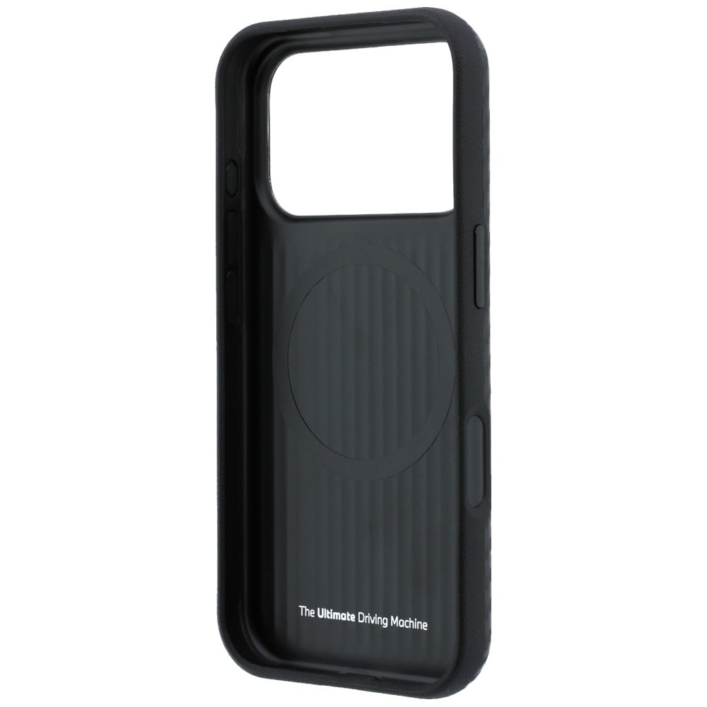 BMW M Carbon Metal-logo MagSafe-etui til iPhone 17 Pro / 18 Pro – svart